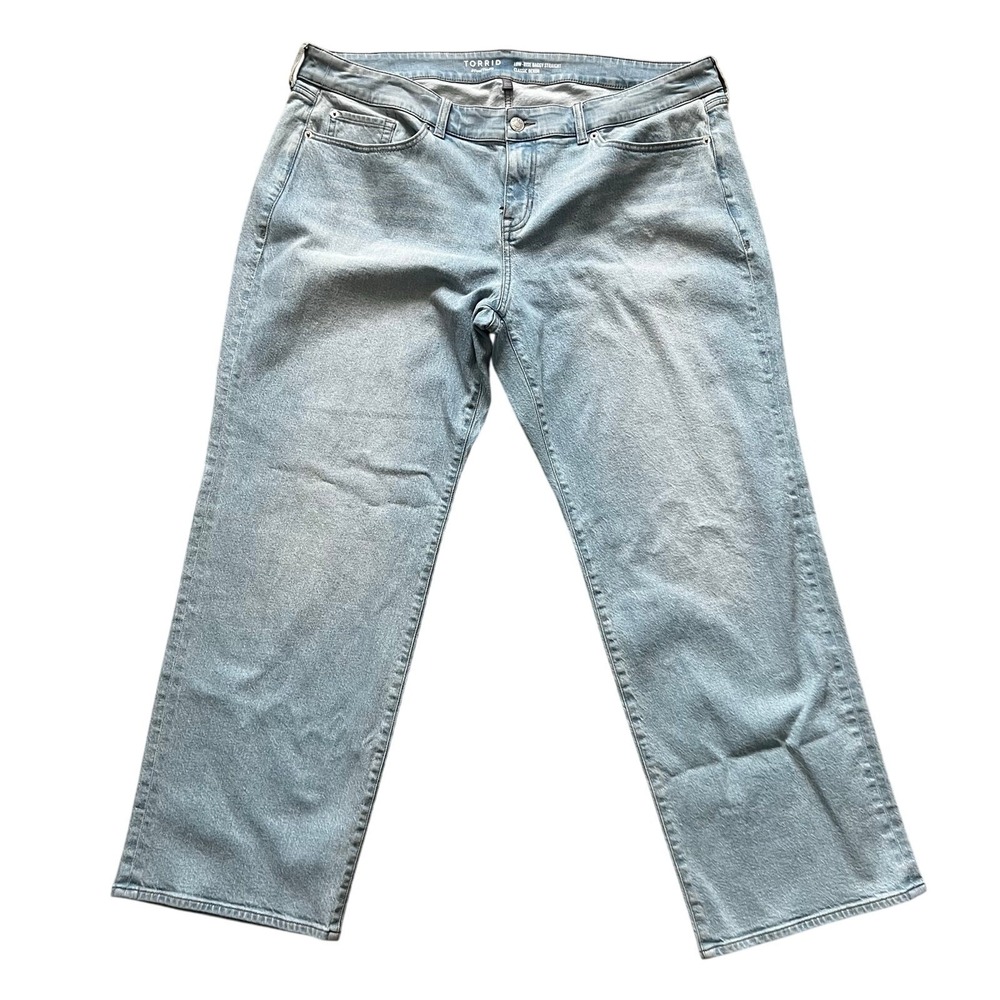 Torrid Low-Rise Baggy Straight Jeans Light Wash Denim‎ Plus Size 22T Tall